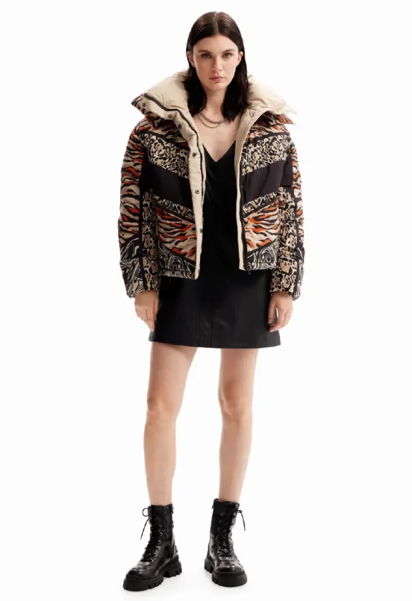 DESIGUAL - PADDED PATCHWORK JACKET - Image 5
