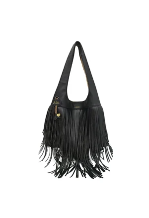 LE PANDORINE -  Fringe shoulder bag with black fringes