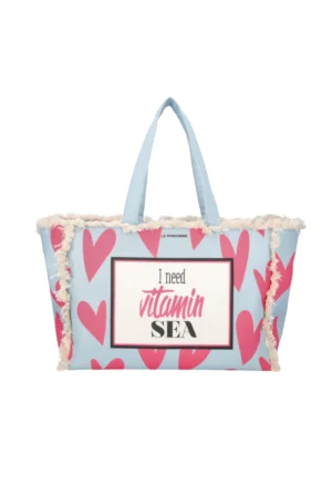 LE PANDORINE - Marina beach shopping bag in fuchsia fabric