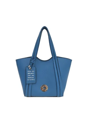 LE PANDORINE -  Vicky shopping bag with decorative blue tag