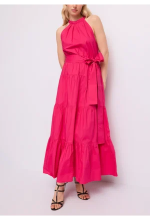 GAUDI - Γυναικείο φούξια φόρεμα με ζώνη