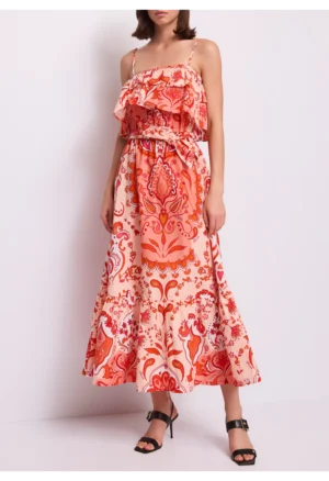 GAUDI - Γυναικείο φόρεμα από εμπριμέ ποπλίνα