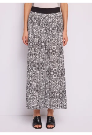 GAUDI - Γυναικείο παντελόνι από εμπριμέ μουσελίνα