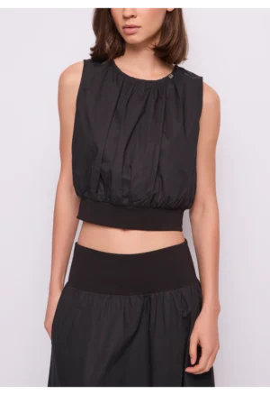 GAUDI -  Γυναικείο βαμβακερό τοπ με στρογγυλή λαιμόκοψη