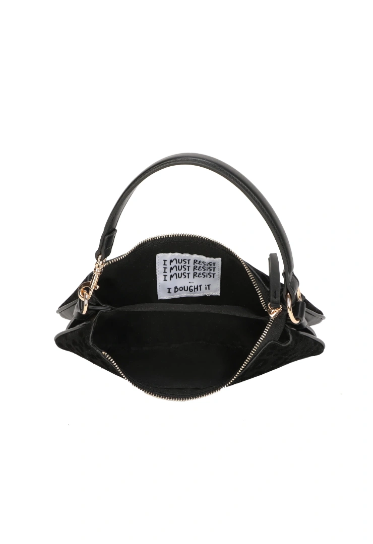 LE PANDORINE - Vicky shoulder bag with black animal print - Image 4