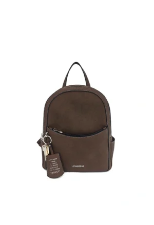 LE PANDORINE - Kyoto medium backpack with dark brown charm
