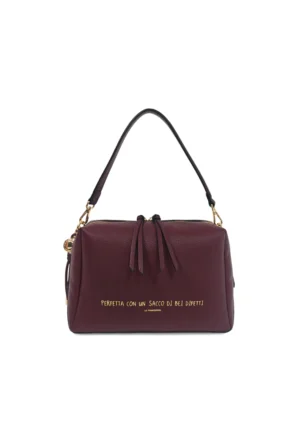LE PANDORINE - Berlin shoulder bag in burgundy color