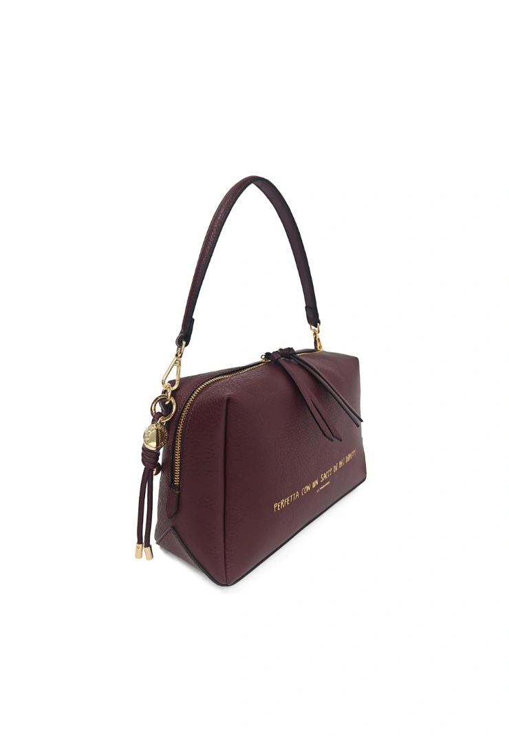LE PANDORINE - Berlin shoulder bag in burgundy color - Image 2